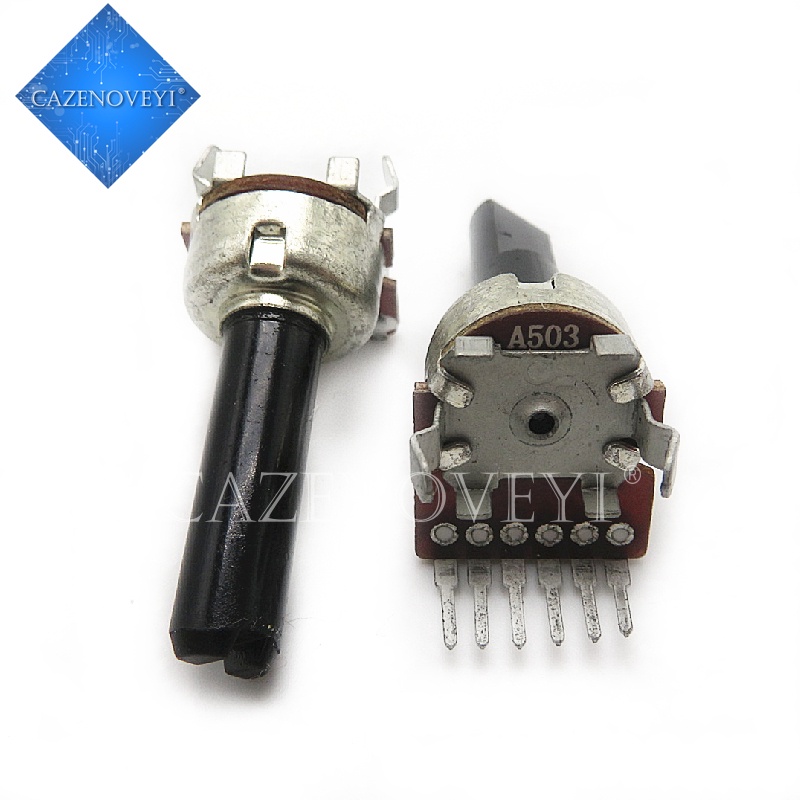 1pc potentiometer RK1212G Vertikal volume Ganda B503 B50K / rachis Putih Gagang Panjang 10mm 13mm