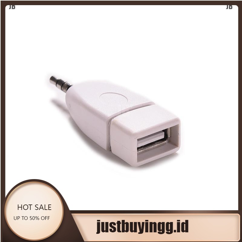 ❥JB'New 3.5mm Male AUX Audio Plug Jack to USB 2.0 Female Converter Adapter Plug