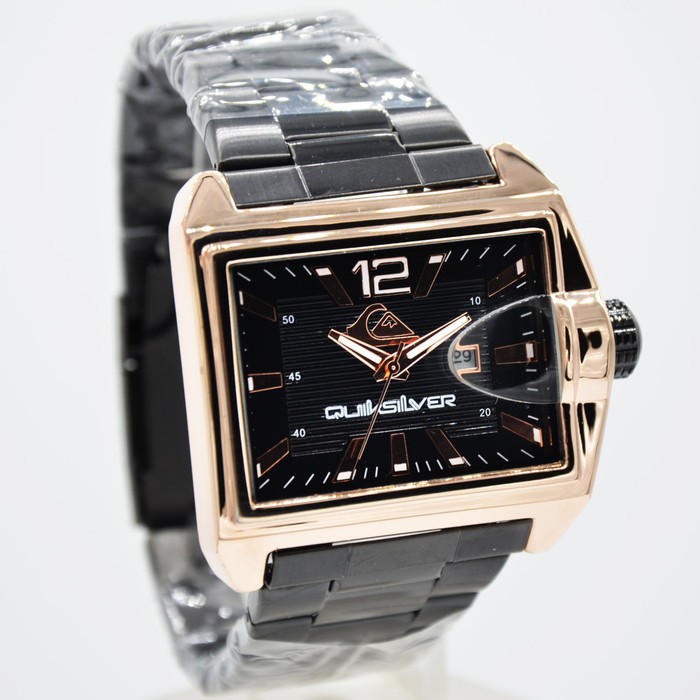 Jam tangan pria Quiksilver rantai tanggal aktif