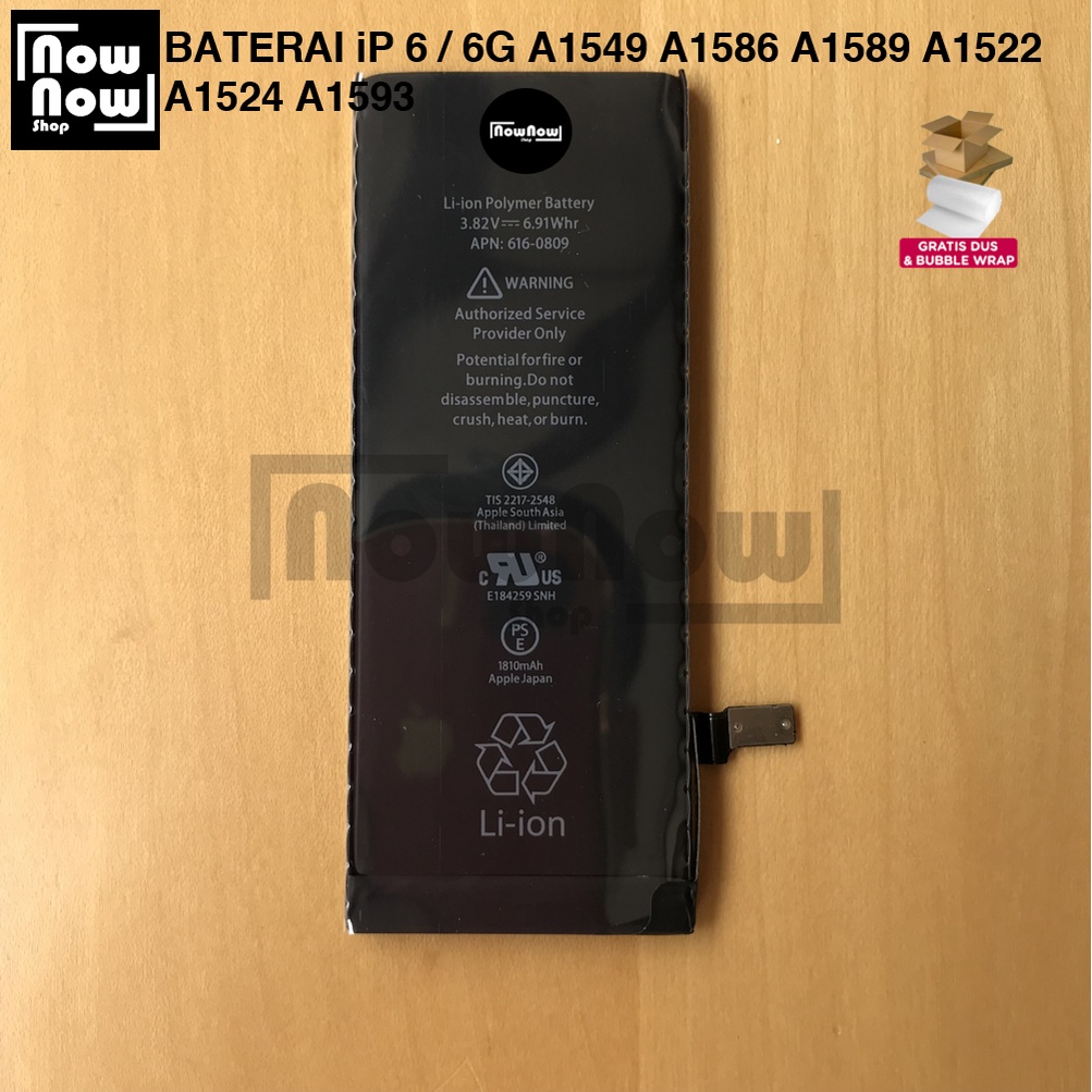 Baterai iP 6 6G A1549 A1586 A1589 A1522 A1524 A1593 Batre Batrai Battery 6G