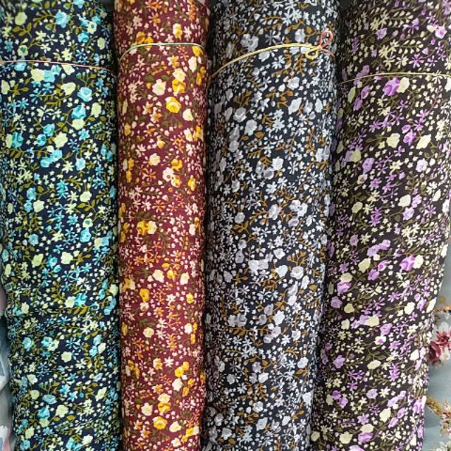 Kain polyester kembang