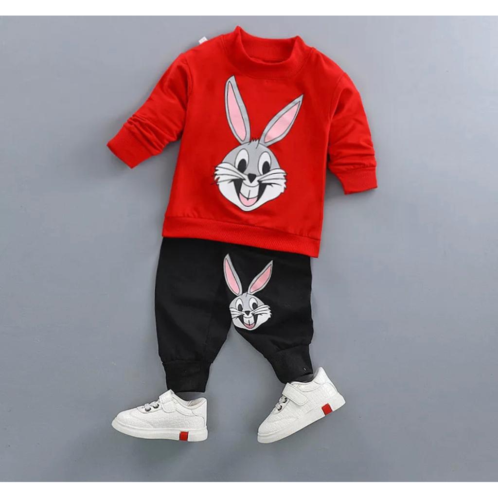 Setelan Baju Anak Laki Laki &amp; Anak Perempuan RED Rabbit