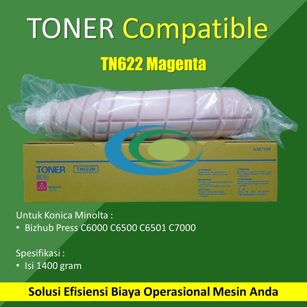 Toner Tn622 Magenta Compatible Konica Minolta Bizhub C1100, C6000, C7000, C6501, C6500, C280, C360, 