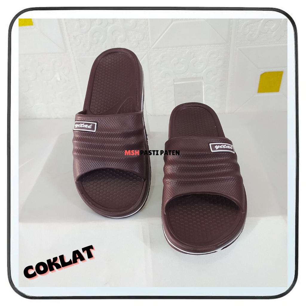 sandal selop karet pria murah tahanj air sandal slide pria original yitai 810 SIZE 35-44
