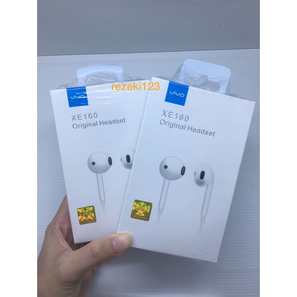 HEADSET VIVO + PACK Original Hifi Handsfree Earphone Vivo With Mic XE160 / XE680 bisa untuk semua hp Y12 Y15 Y17 Y71 Y91 Y93 Y95 V9 V15