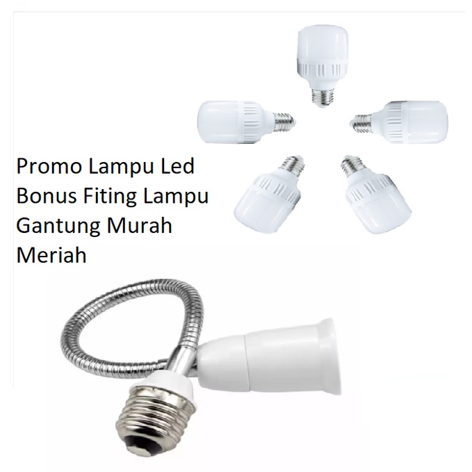 Promo Lampu Led 5W Bonus Fiting Lampu Gantung Murah Meriah