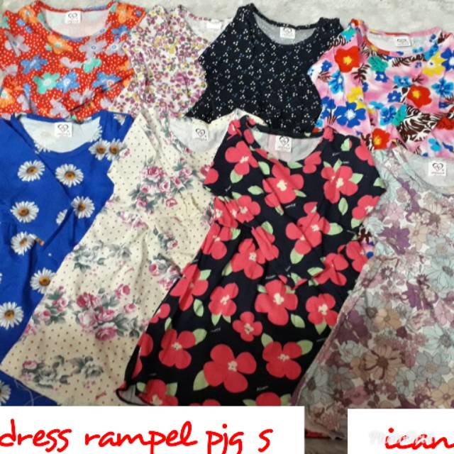 Dress Rample Lengan Panjang S/Gamis Anak  &amp; Bayi Ex Alissa