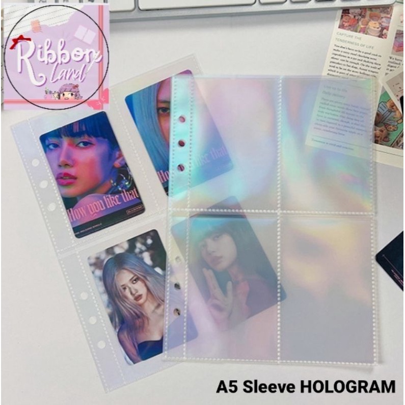 

(10 LEMBAR) SLEEVE HOLOGRAM LASER BINDER A5 PHOTOCARD