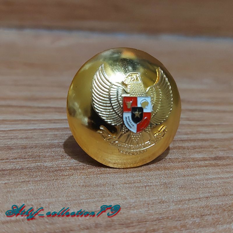 Pin Garuda Cembung Kuningan Magnet Pin Garuda Kuningan Bulat + Box Pin