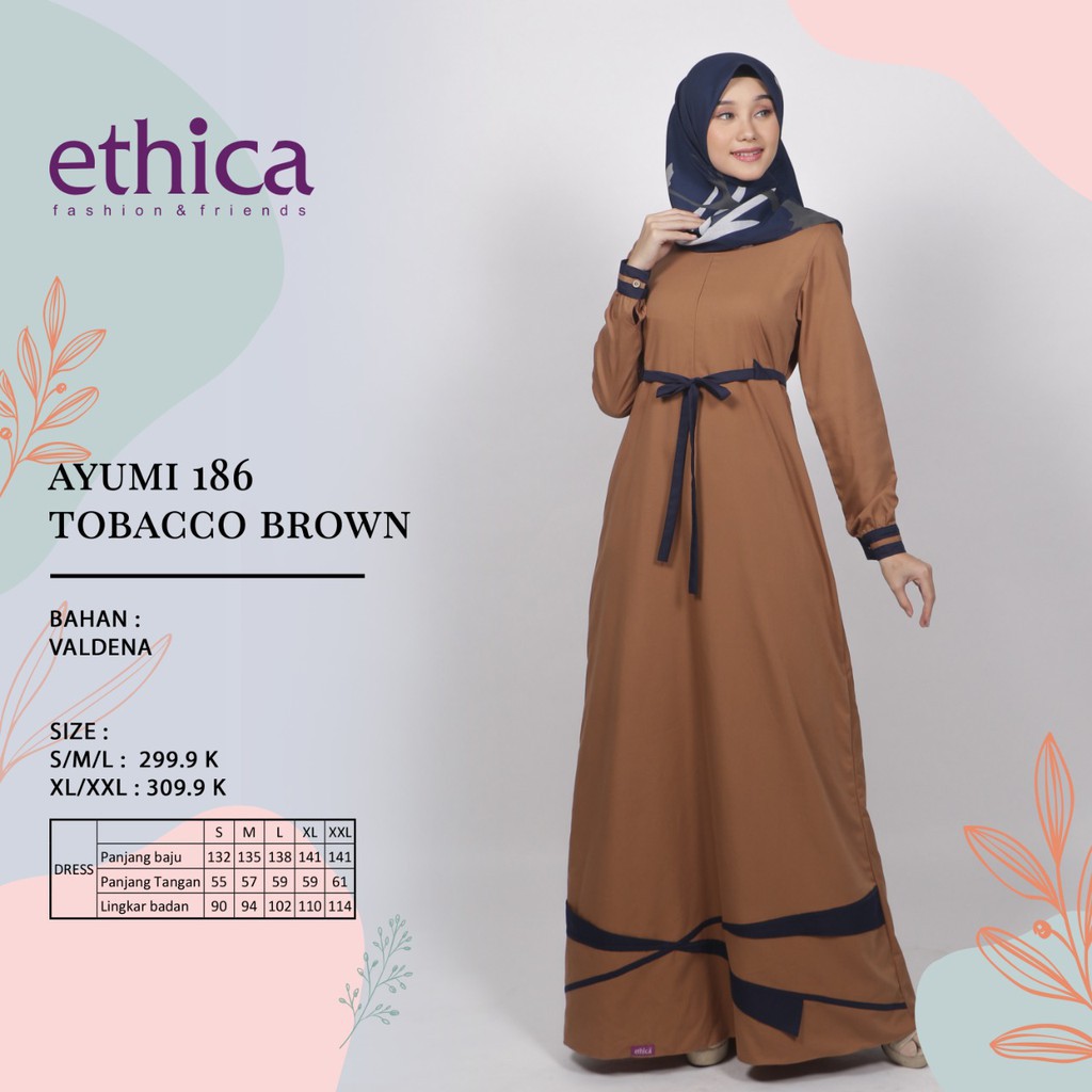 GAMIS ETHICA AYUMI 186 TOBACCO BROWN #READY #FREEONGKIR