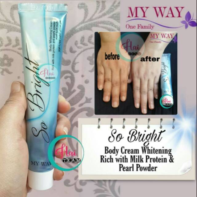 KRIM PEMUTIH BADAN SO BRIGHT MY WAY