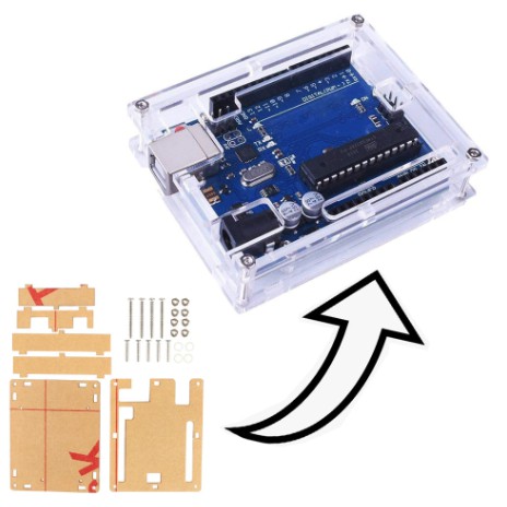 Kotak Box Acrylic Case Casing Akrilik for Arduino Uno R3 Uno DIP &amp; SM