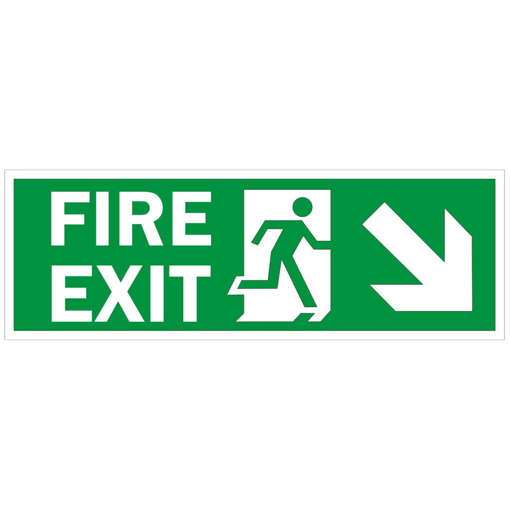 

(stiker) sticker sign fire exit 2 warna