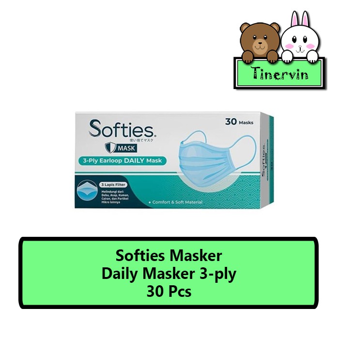 Softies Masker Daily Masks 30pcs - polos
