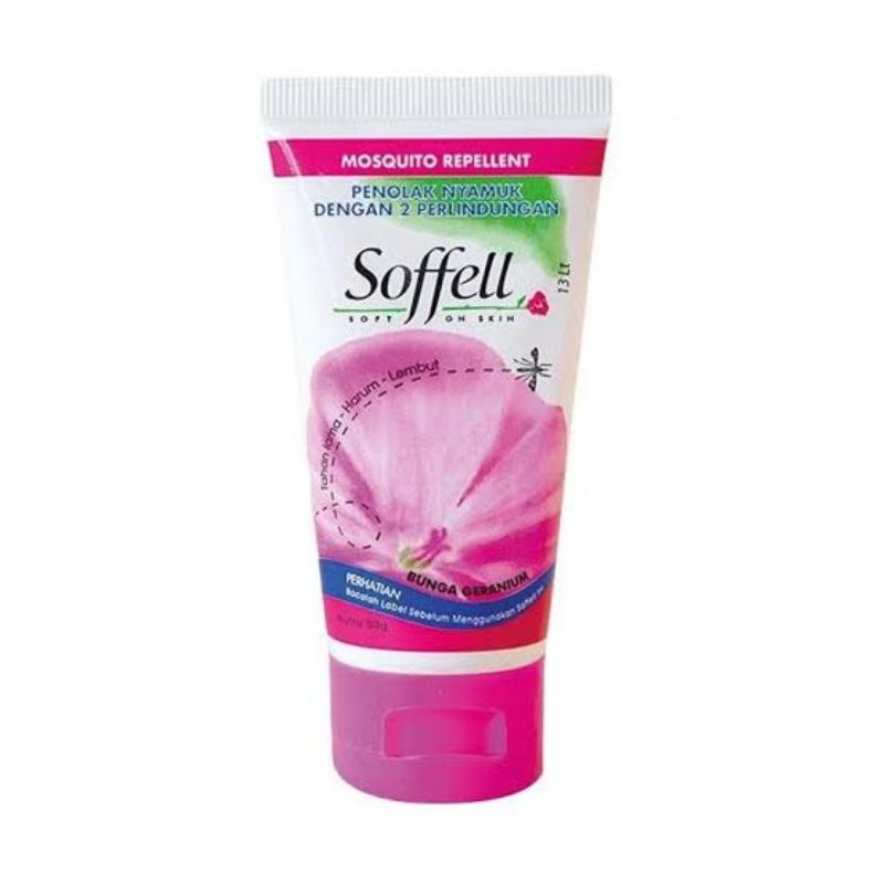 Soffell Repelen Wangi Bunga Geranium 50 g / Lotion Anti Nyamuk