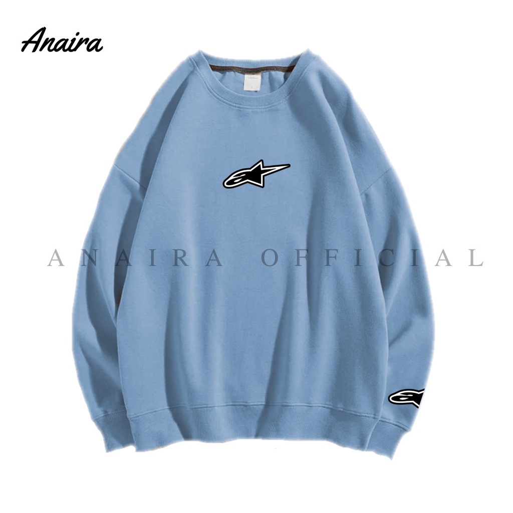 A STAR SWEATER CREWNECK PRIA WANITA ANAIRAOFFICIAL