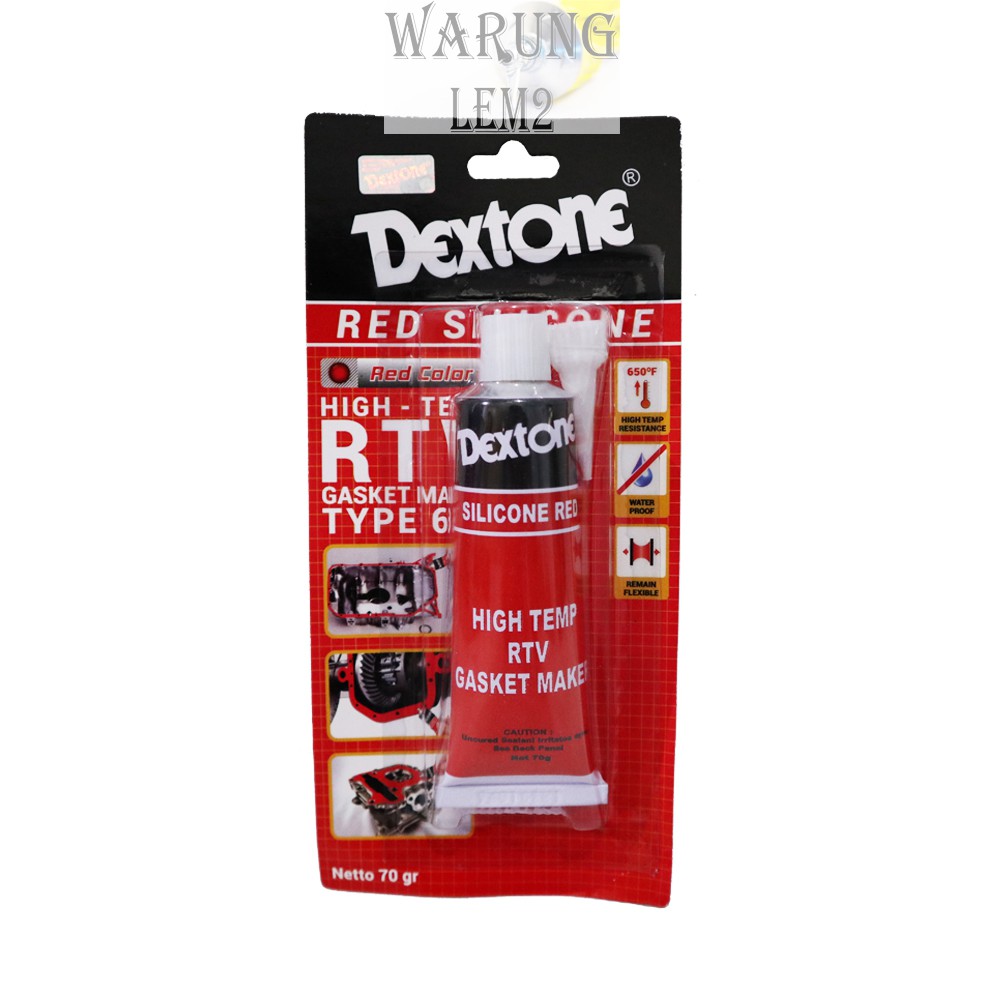 

LEM PAKING DEXTON SILICONE RED LEM MERAH