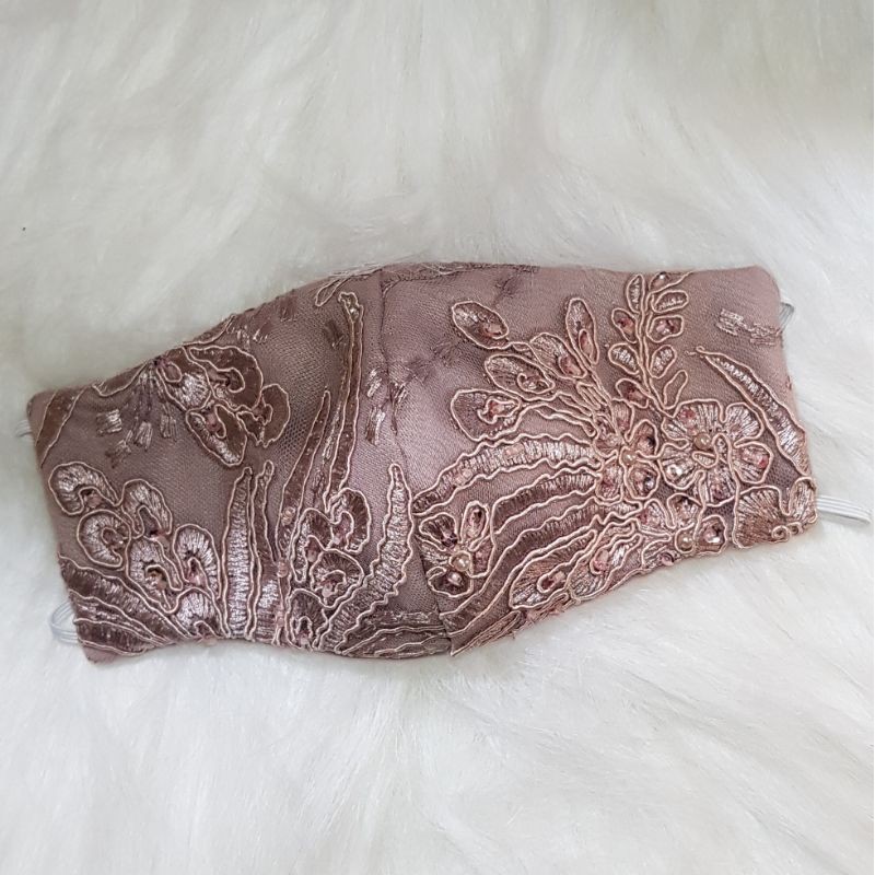 MaskerBrokatPremiumRoseGoldHiasPayetTaburCantik-MaskerBrokatPremium-MaskerKainHias-MaskerPestaCantik