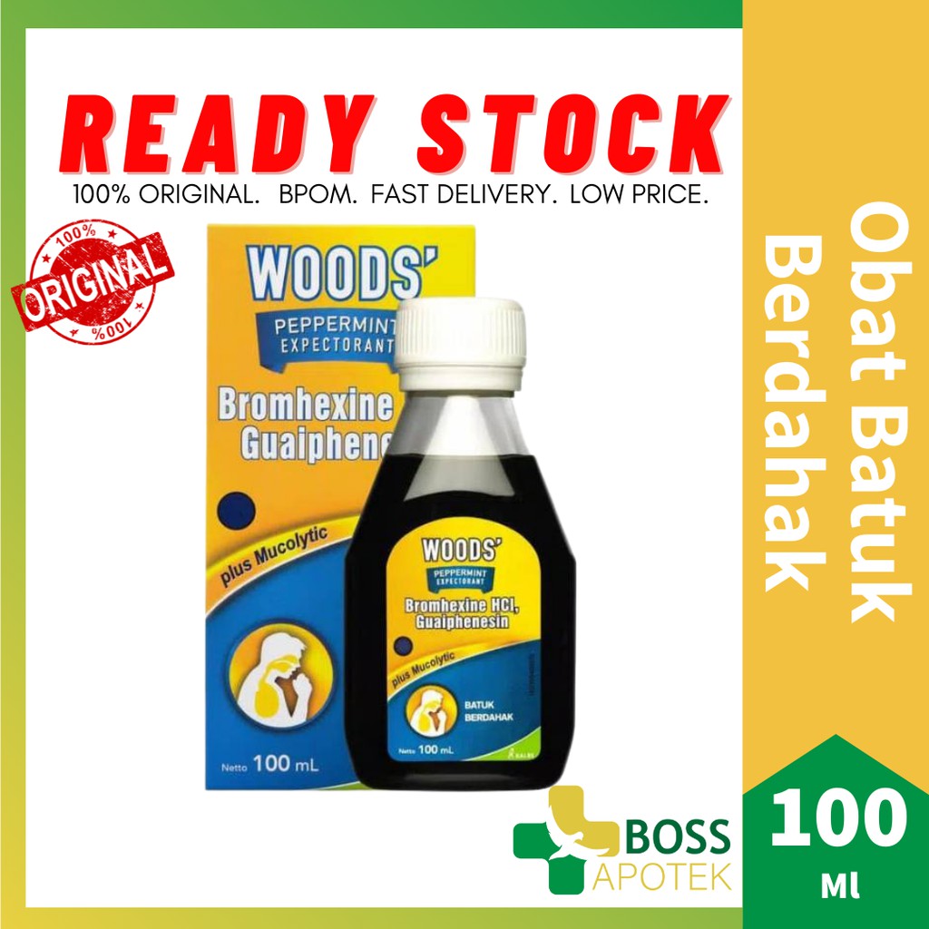 WOODS OBAT BATUK SIRUP 100/60 ML batuk kering, batuk berdahak