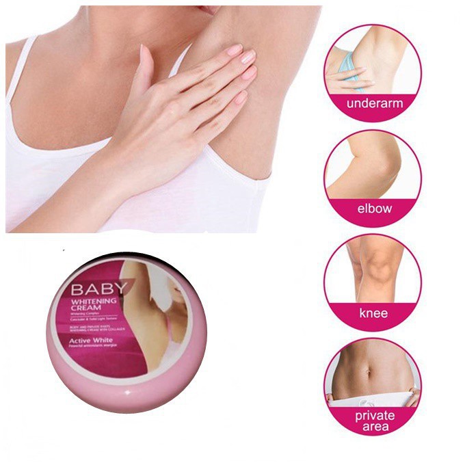 Babby Whitening Krim - Cream Pemutih Badan, Ketiak, Leher,Pantat dan Selangkangan Sangat Ampuh-2