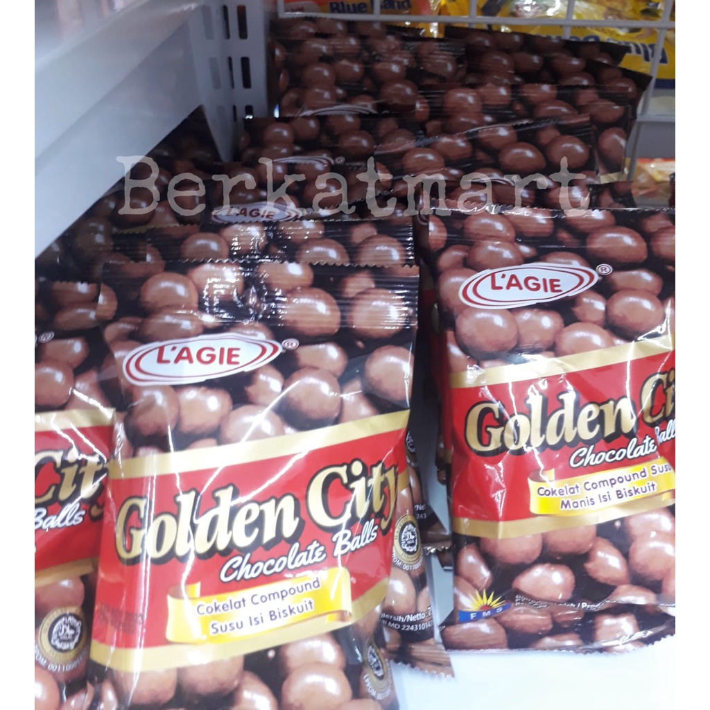 Lagie Golden City Chocolate Balls Crispy Ball 75gr Choco Topping