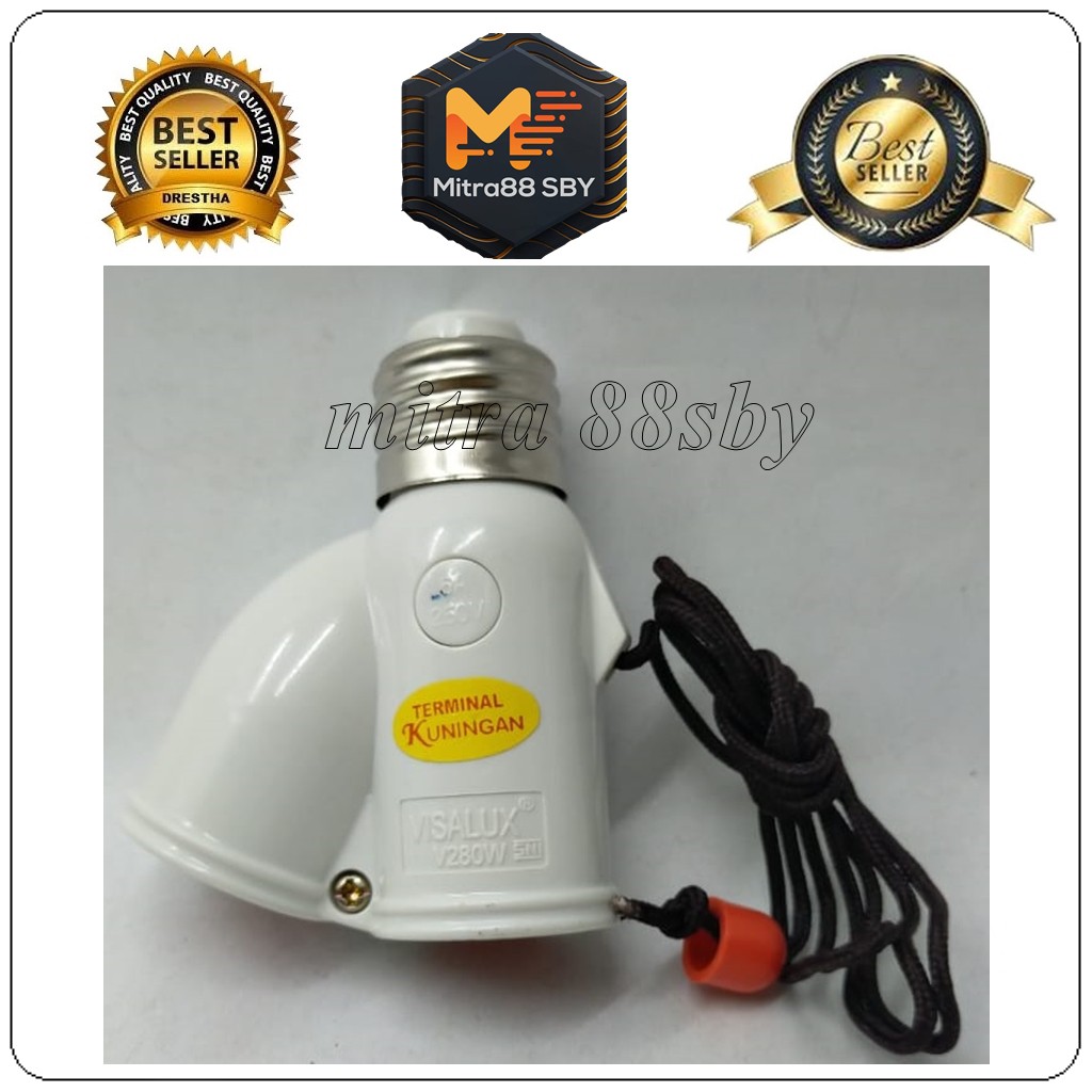 Mitra88sby fitting lampu tarik drat e27 v280  Visalux