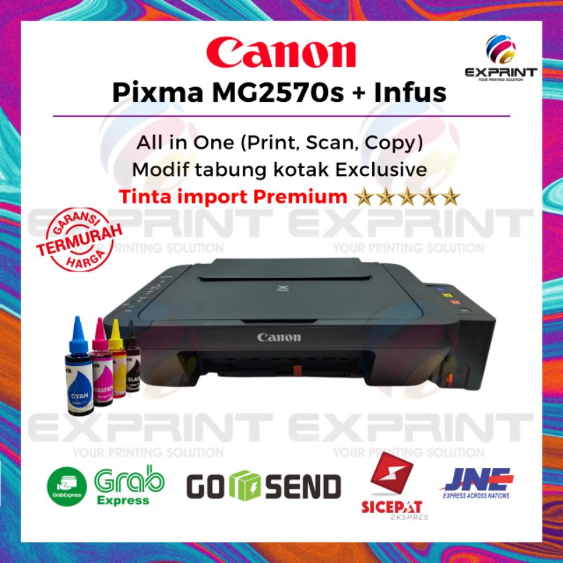 Canon MG2570s All In One Upgrade Infus Tabung Kotak+Tinta Premium