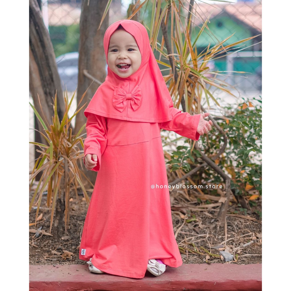 Gamis Anak Permpuan / Gamis Anak Polos Falisha / Gamis Bayi 0-3 Tahun