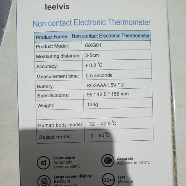 Termometer infrared leelvis