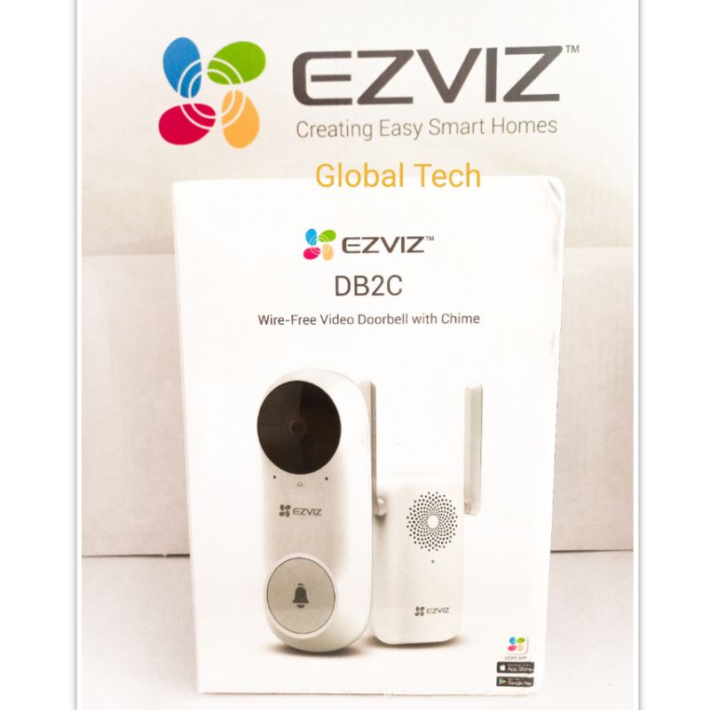 EZVIZ DB2C Wireless Video Doorbell With Chime GARANSI RESMI