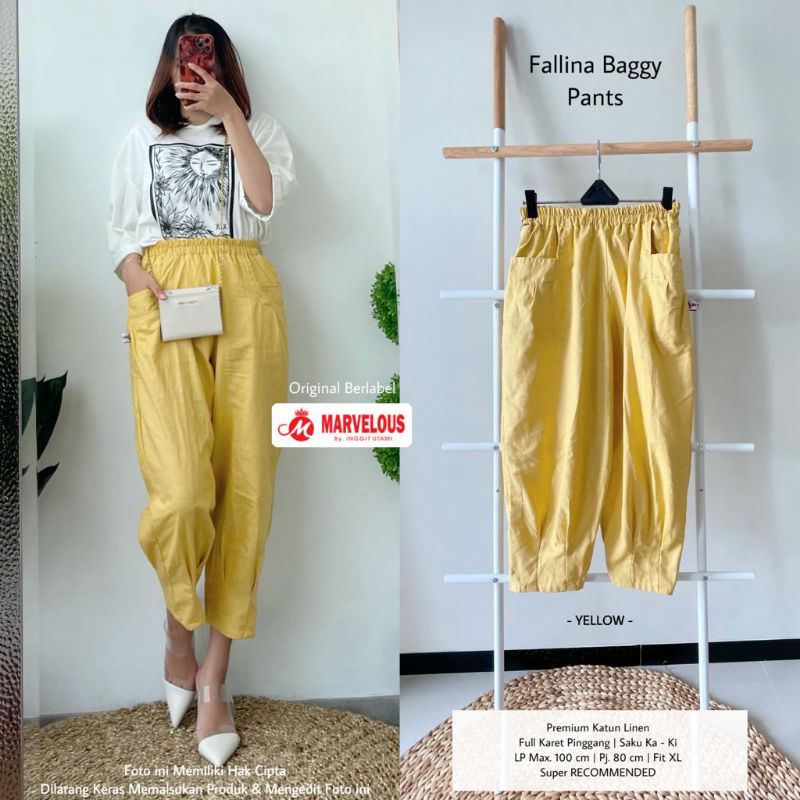 FALLINA BAGGY PANTS BY MARVELOUS // CELANA BAGGY WANITA // Celana baggy muslimah