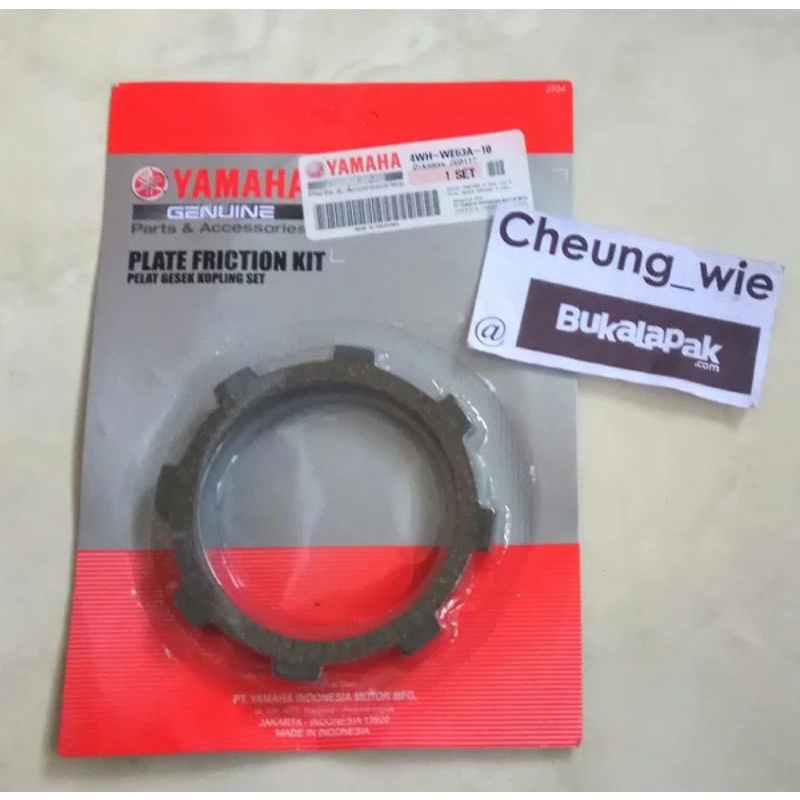 4WH-WE63A-10 Kampas kopling /kain klos yamaha Jupiter z Burhan /f1zr sporty ori ygp(1set) isi 5pc