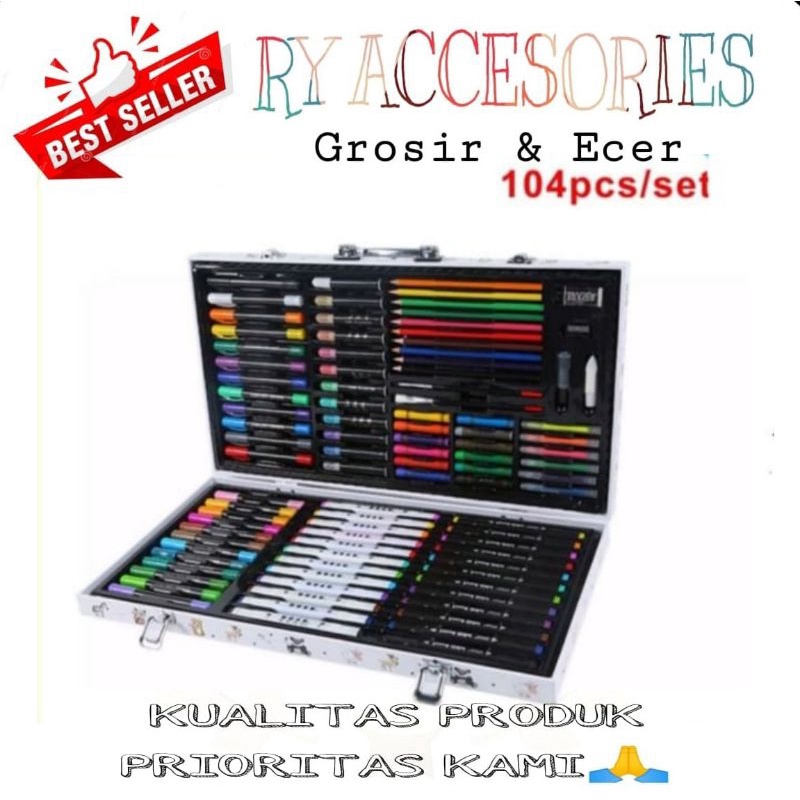 

RY - Crayon Art Set 104 Pcs Pensil Warna Pen Colouring Alat melukis