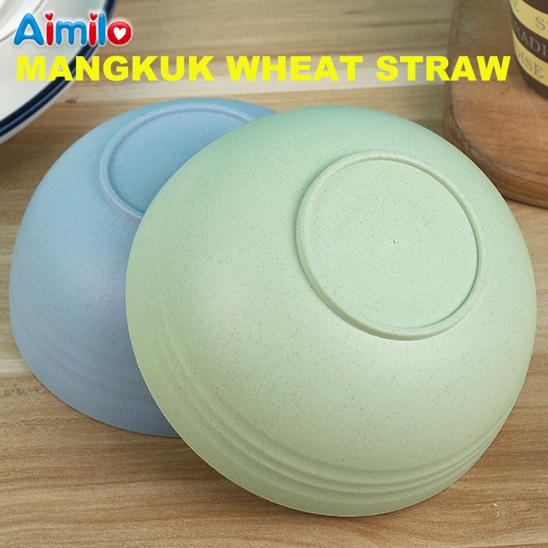 Mangkok Wheat Straw Bowl | Mangkuk Plastik Microwave Warna Warni | Gandum Kokoh BPA Free | Wheat Straw Bowl | Colorful Microwave Plastic Bowls