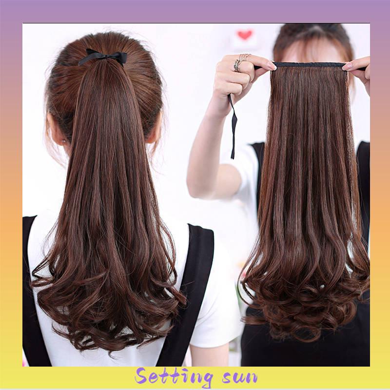 Wig Ponytail Anak -Anak dan Kuncir Kuncir Jendak Bahan Sintetis Dengan Klip  TN