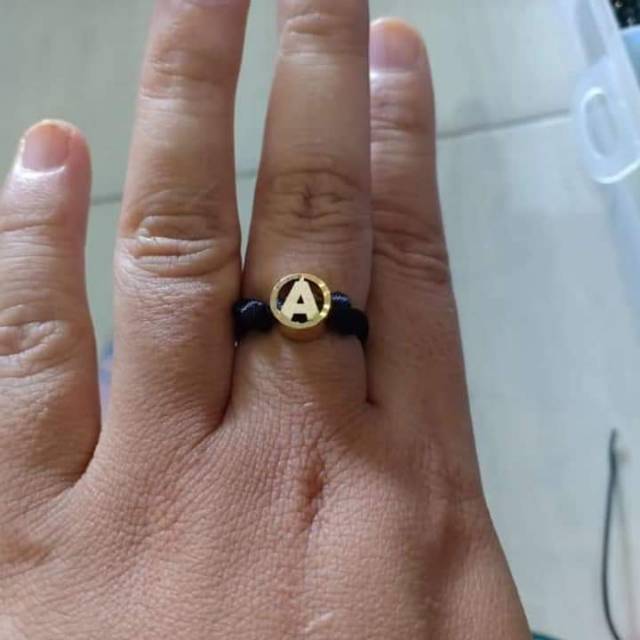 Cincin Huruf Emas asli kadar 375