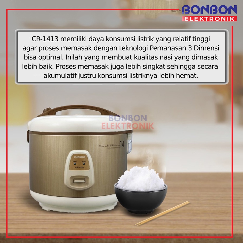 CUCKOO Commercial Mechanical Gold Rice Cooker CR-1413 2.5L No.1 In Korea