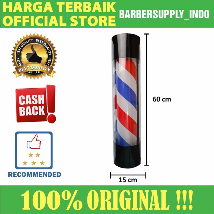 Barber pole Lampu Barbershop Barber Pole Premium 60CM