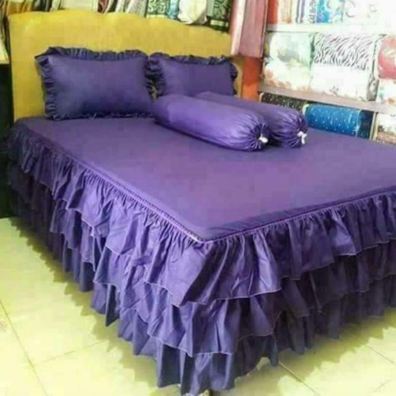 Sprei Rumbai Susun 3 Katun Lokal Polos Purple  By  Katun Star