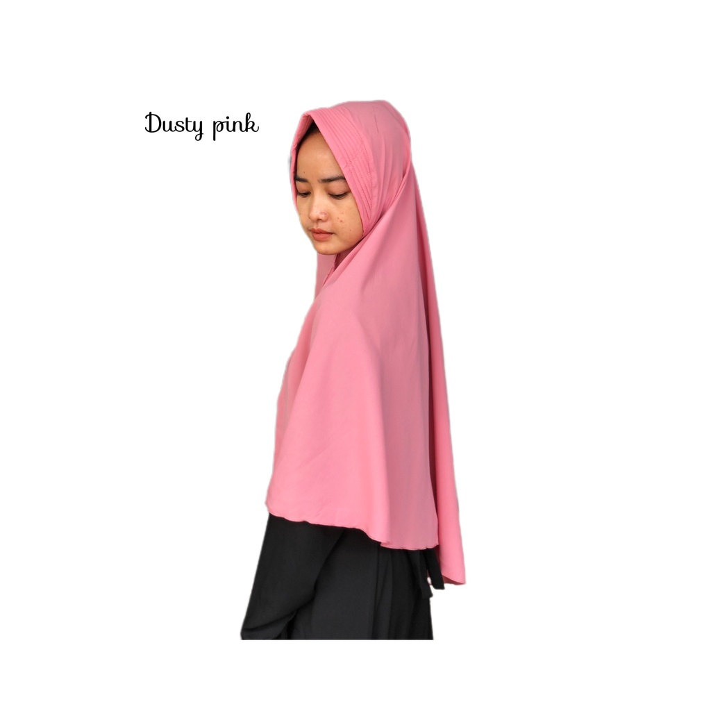 Khimar Jumbo hijab khimar jumbo per jilbab wolfis antem kerudung instant instan-jumbo dusty