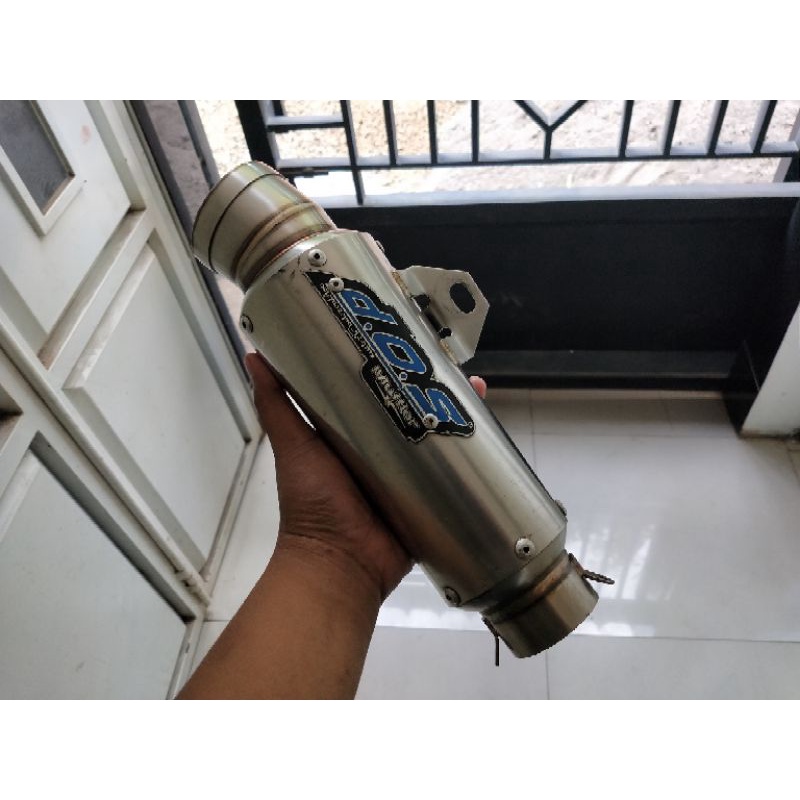 DOS Muffler corong besar panjang 18cm Inlet 50mm sarangan separo kondisi barang 75% kelengkapan sili