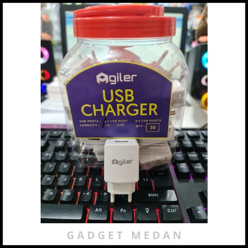 AGILER Batok Charger/Kepala Charger 1 Usb Port And Max 1.A - Gadget Medan