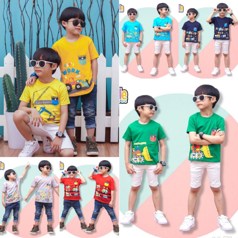 Kaos Anak Motif Kendaraan Series Original KendleKids Kaos Anak Motif Mobil