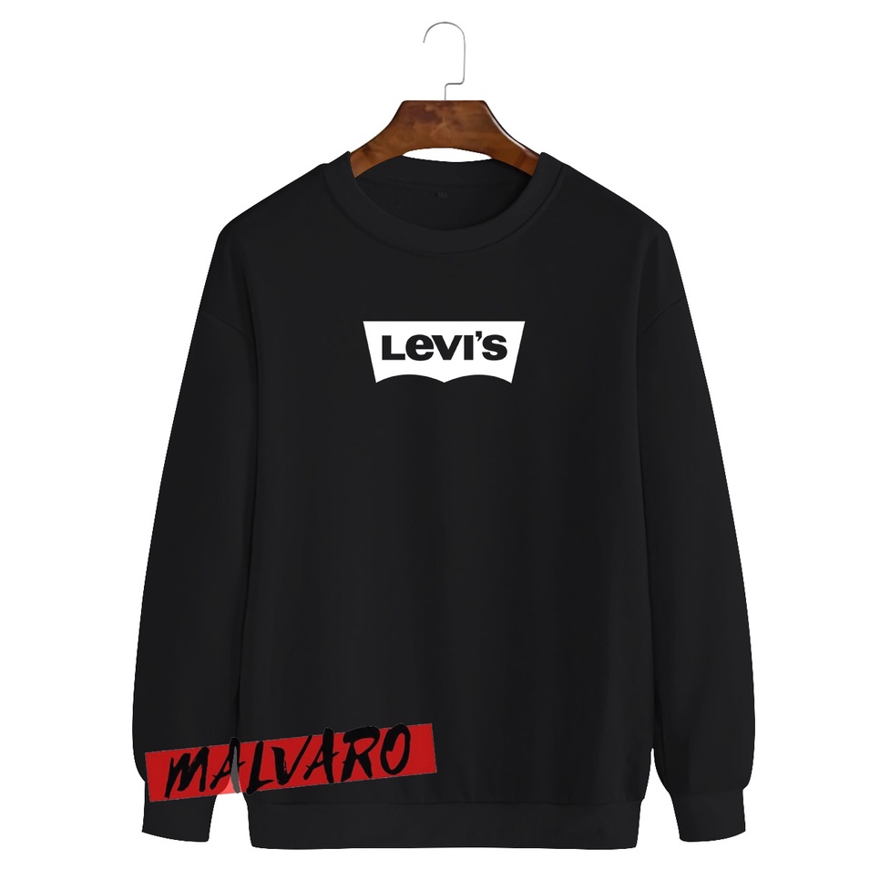 MALVARO-Sweater Crewneck / Crewneck Pria Wanita / Sweater Motif Lvs