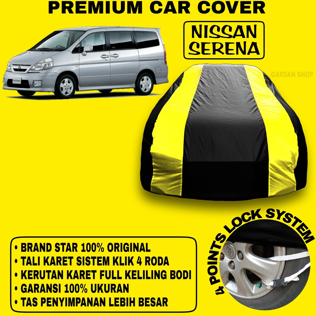 Body Cover NISSAN SERENA Sarung Strip KUNING Penutup Pelindung Bodi Mobil Nissan Serena PREMIUM
