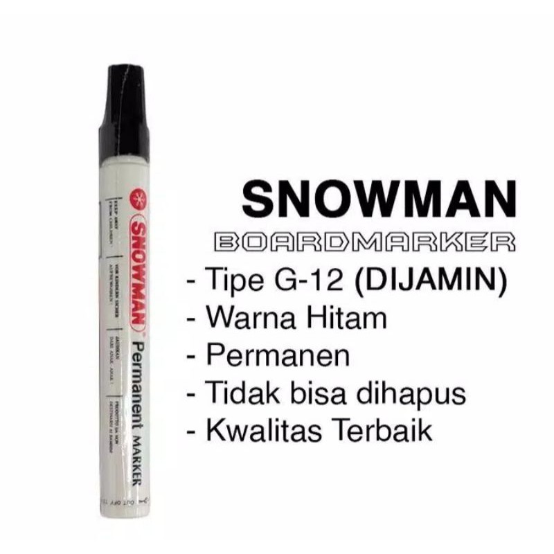 

Spidol Snowman Permanent Marker G-12