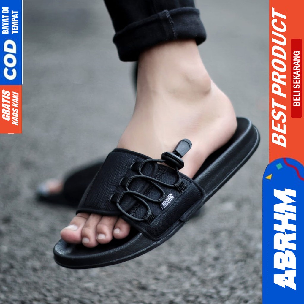 ABRHM X VINCEN Sandal Slide Pria Sandal Slop Pria Original Distro Sendal Selop Cowok / Cowo Kekinian