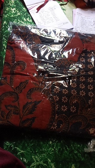 Aji Luwung Batik Lengan Pendek Full Furing Katun Halus Sragenan Hq Size M-xxl Batik Solo