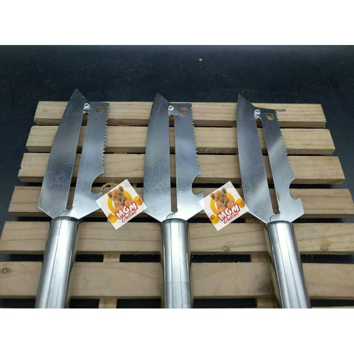 Stainless Tebal MAGIC Pisau 4in1 - Pisau &amp; Peeler &amp; Buka Botol &amp; Serut