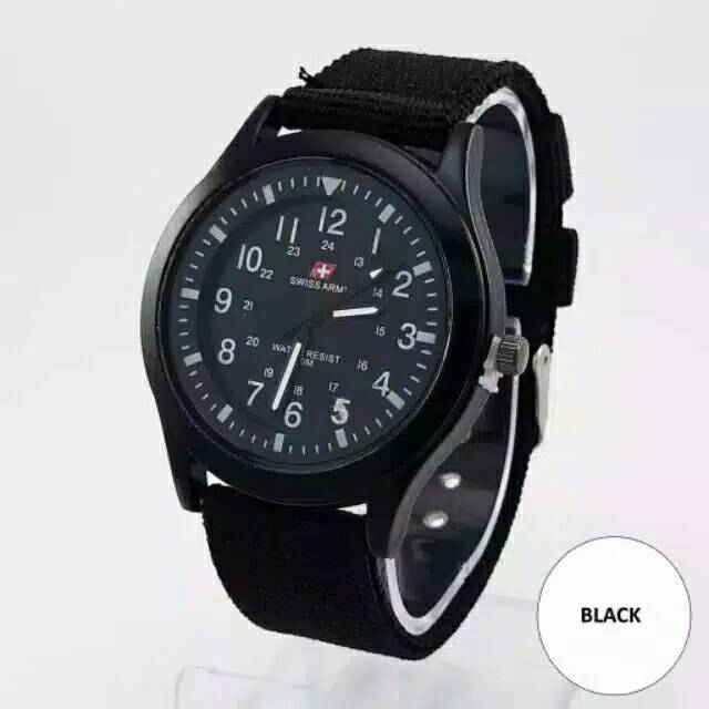 (Terima Cod)Jam Tangan Pria Swss Strap kain/Canvas Terlaris(Dikirim Jakarta)